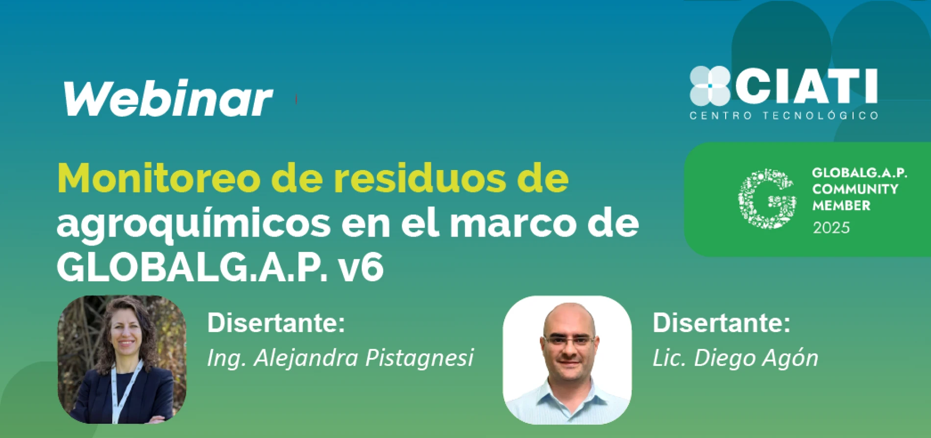 Webinar : Monitoreo de residuos agroquímicos en el marco de GLOBALG.A.P. v6.